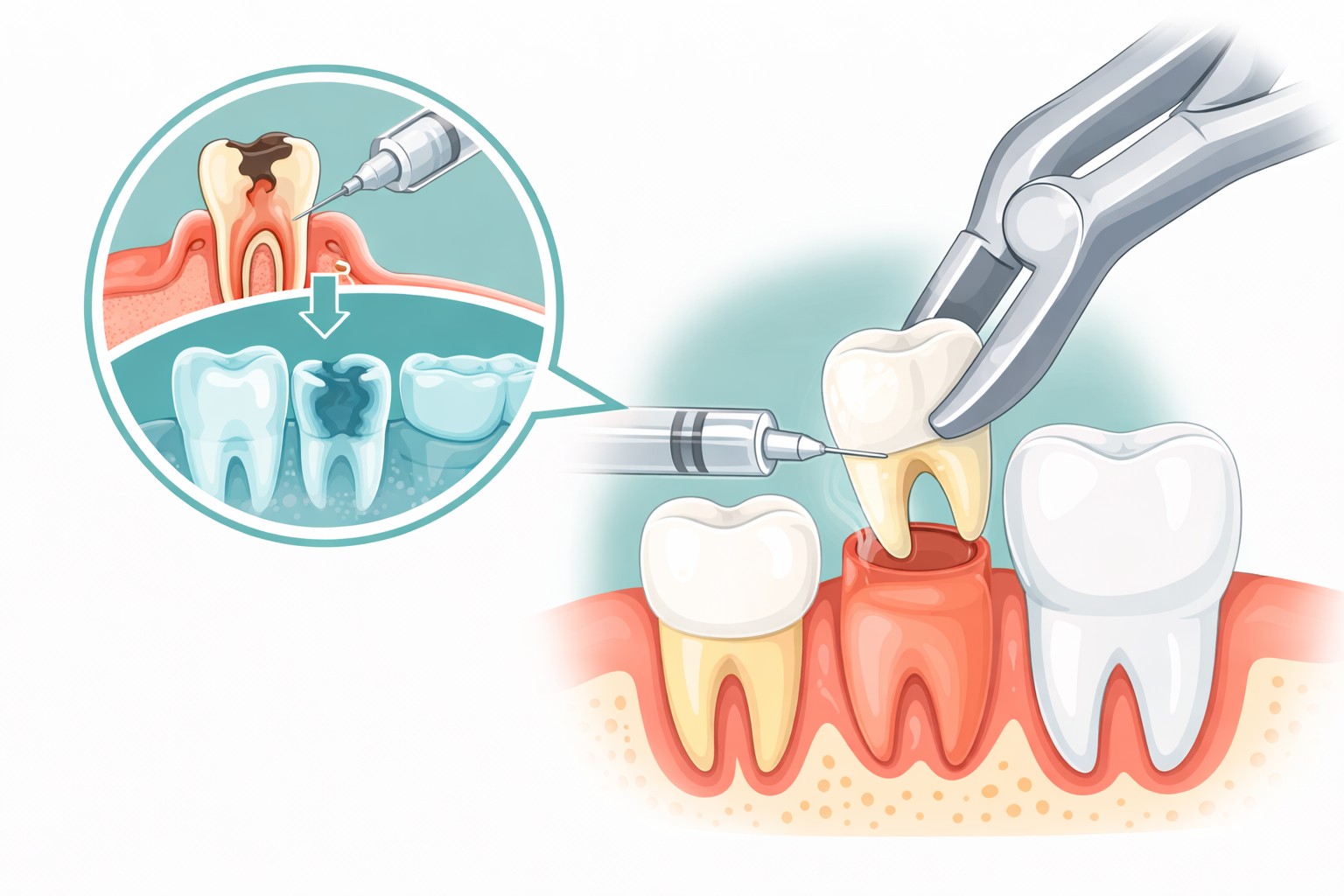 Kies Trekken-verstandskies trekken en ontstoken kies trekken-delft
